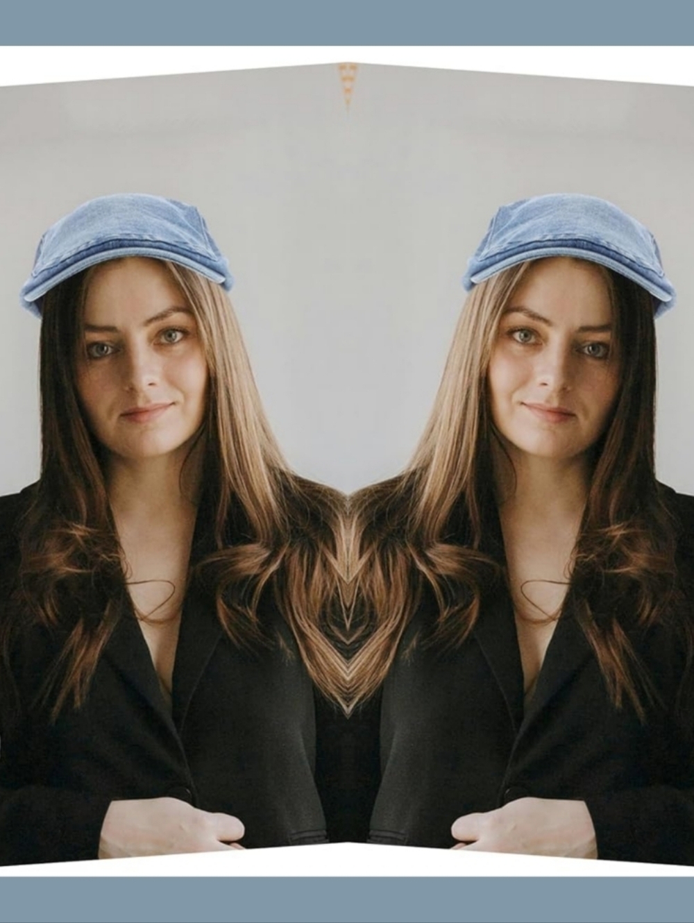 Denim Baseball Cap in Light Blue